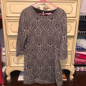 black and tan cocktail dress